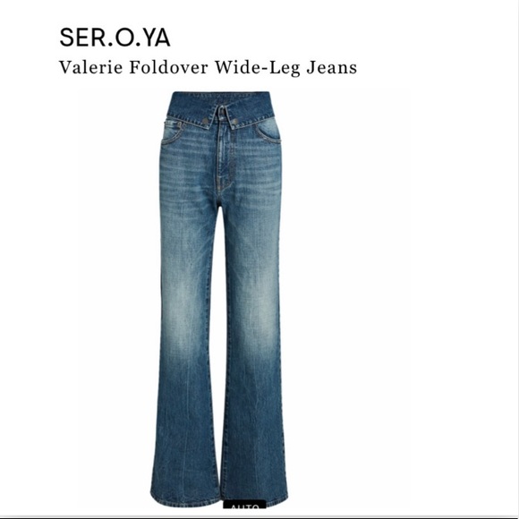 SER.O.YA Valerie Foldover Wild leg Jeans 24 - Picture 5 of 12